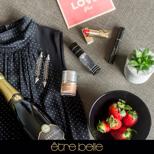 look de moda y maquillaje para san valentín de être belle cosmetics