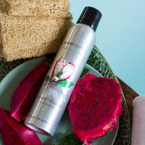 Shower mousse fruta del dragón y té blanco